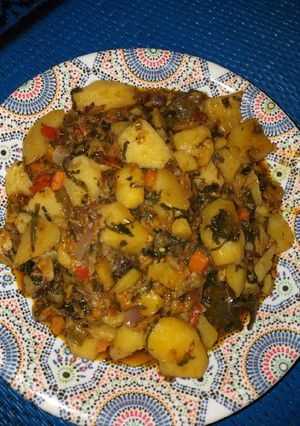 A picture of Irish potatoes porridge.