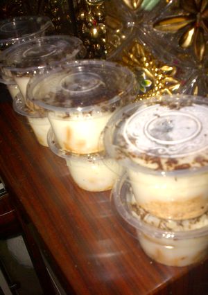 Foto resep puding susu keju lapis marie tabur coklat