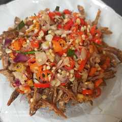 A picture of Baby fish with Sambal Matah.