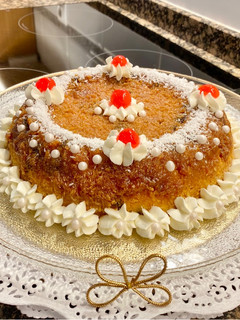 Una foto de Pastel “Coco y caramelo”(Coconut and caramel cake)