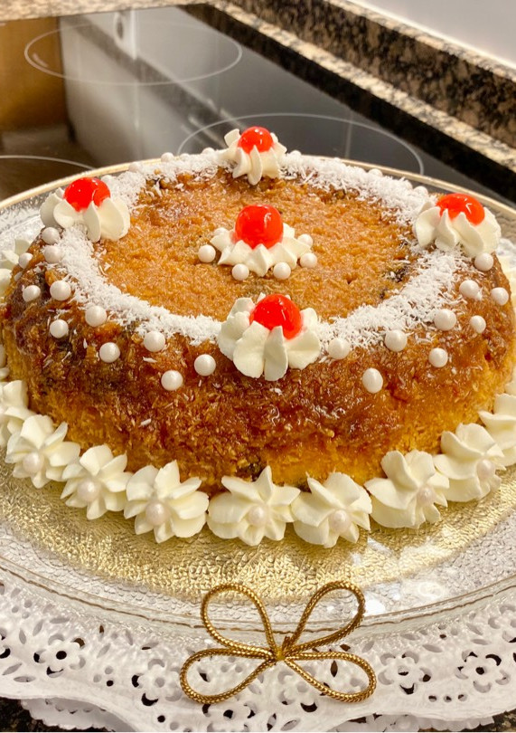 Una foto de Pastel “Coco y caramelo”(Coconut and caramel cake)