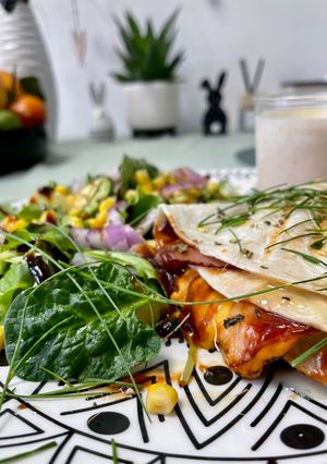 BBQ-s bacon-os, gorgonzolás nagyon sajtos és lilahagymás WRAP🙀🌯❤️ recept fotója