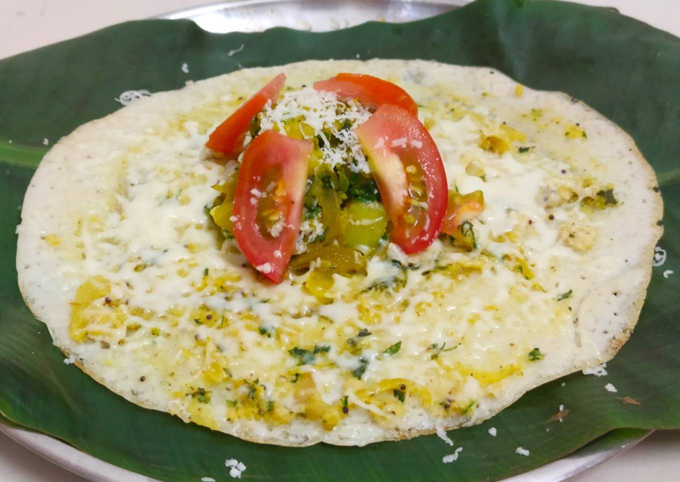 Open masala cheese dosa