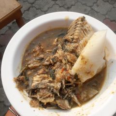 A picture of Fresh Fish pepper soup and Eko.