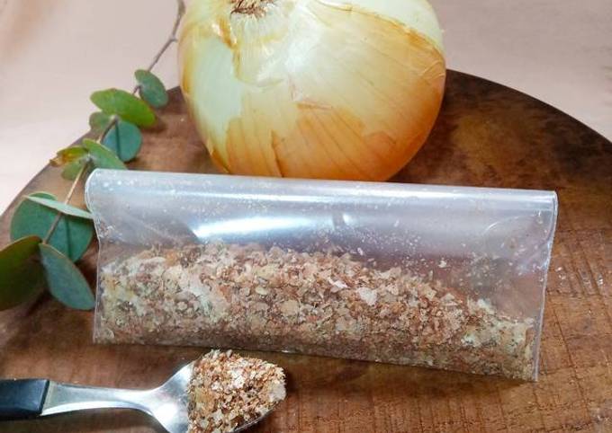 Cáscaras de cebolla deshidratadas para sazonar Receta de Cocinemos Juntos-  Cookpad