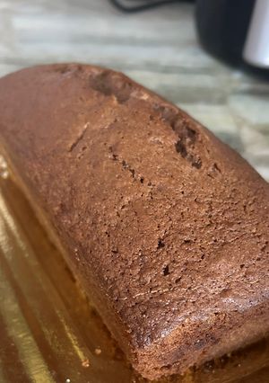 Una foto de Budín de banana, mantequilla de maní y cacao