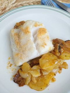 Una foto de Bacalao al horno