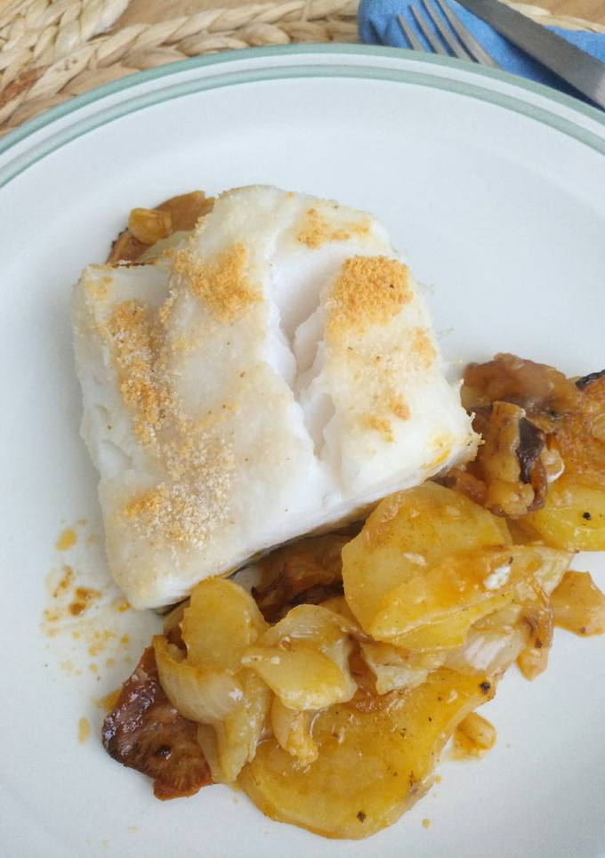 Una foto de Bacalao al horno