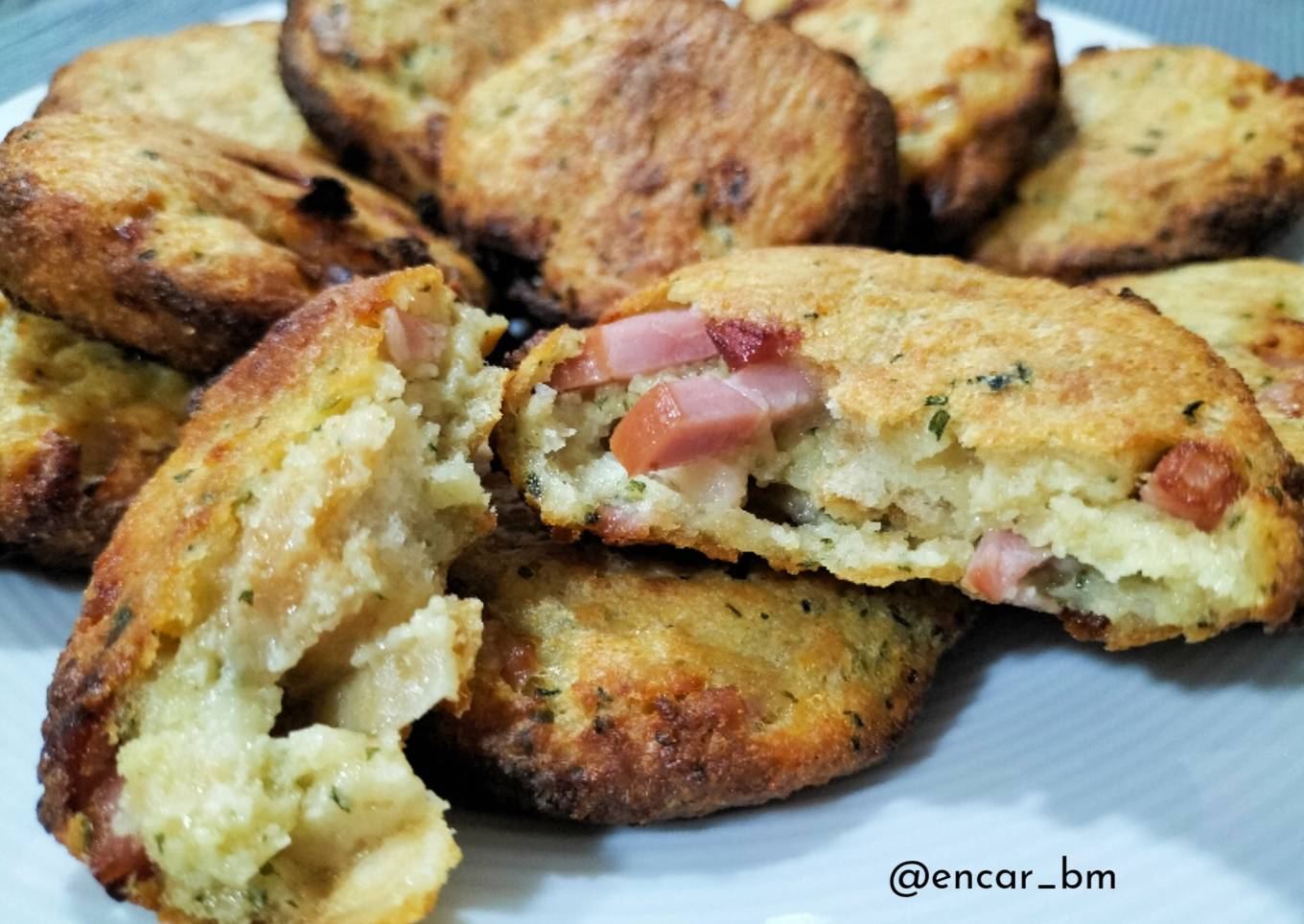 Tortitas de bacon y queso en airfryer
