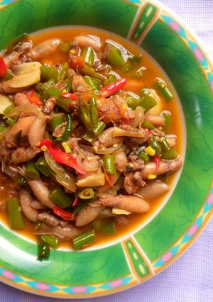 Foto resep Tumis Cumi Asin & Buncis Saus Tiram