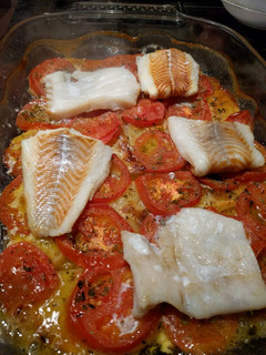Una foto de Bacalao al horno