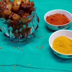 A picture of Amla pickle.