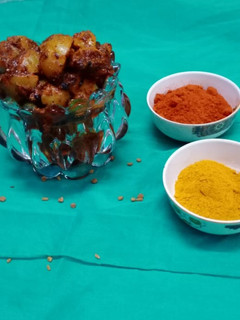 A picture of Amla pickle.