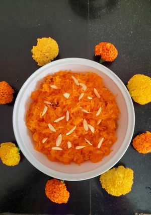 A picture of Kesari bhath.