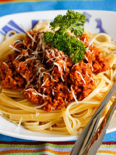 Una foto de Pasta a la boloñesa