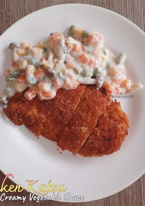 Foto resep Chicken Katsu with Creamy Vegetable Sauce