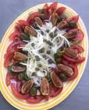 Ensalada vegana para currantes (5), con higos y cositas ricas