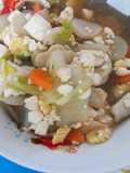 ผัดผักรวมเห็ดออริจิเต้าหู้ #กินผักรักสุขภาพ2
