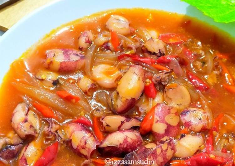 Resep Cumi-cumi asam manis pedas 🦑 yang Bikin Ketagihan