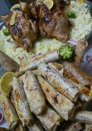 صورة لوصفة رولات مسخن ودجاج محشي