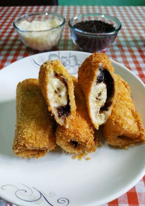 Foto resep Roti Tawar Isi Pisang Cokelat Keju
