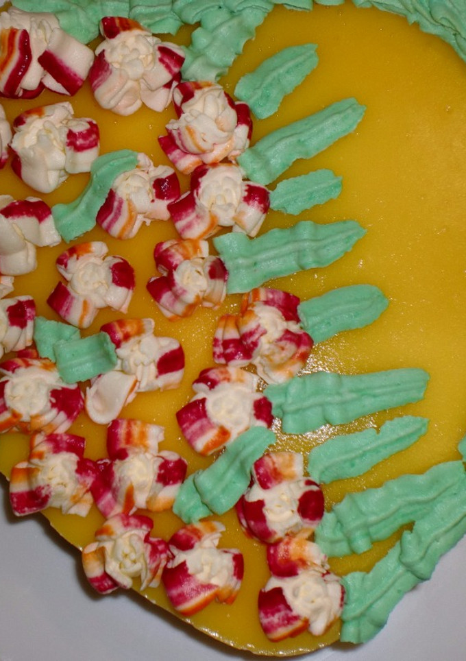 Una foto de Tarta corazón mousse de mango