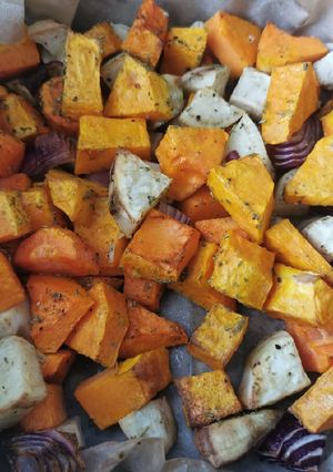 Une photo de Légumes d'hiver rôtis à l'Air Fryer