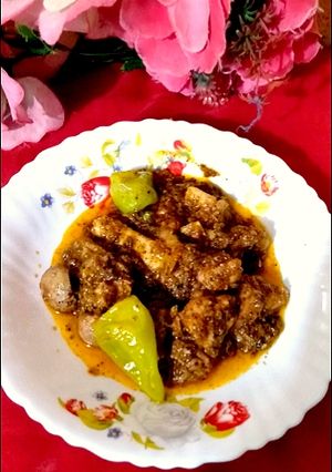 A picture of Black pepper mutton karahi😋😋😋😋.