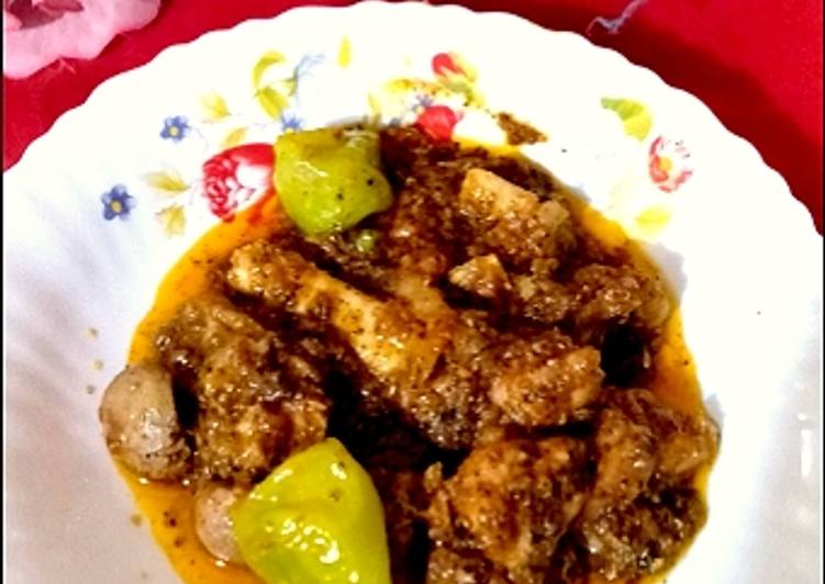 Step-by-Step Guide to Prepare Quick Black pepper mutton karahi😋😋😋😋