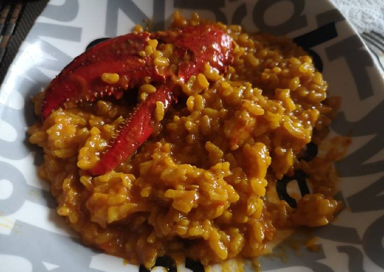 Arroz con bogavante meloso