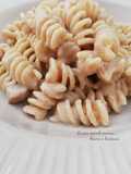Fusilli integrali cremosi con panna e tonno
