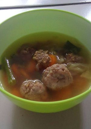 Foto resep Sop daging bakso sapi (no telur)