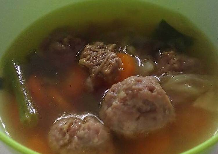 Resep Sop daging bakso sapi (no telur), Lezat Sekali