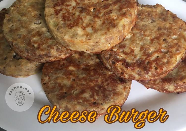 Cheese Burger (tanpa tepung roti)