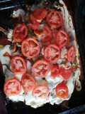 Boga a la pizza en el horno