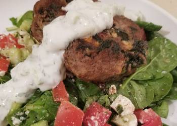 Easy Cooking Recipe Greek Burgers wyogurt sauce Delicious Nutritious Easy Cooking Recipe Greek Burgers wyogurt sauce Delicious Nutritious