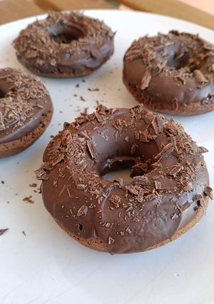 Una foto de Donuts de chocolate "sanotes"