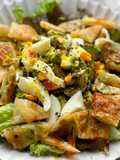 Salad with Leftover Flat Bread