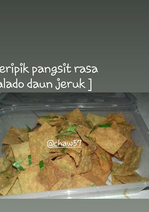 Foto resep Keripik Pangsit rasa balado daun jeruk