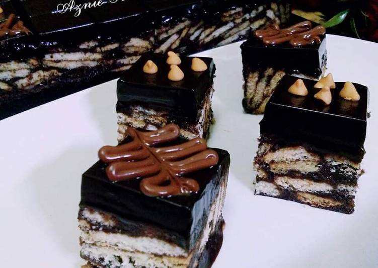 Cara Mudah Masak: ☕Resepi Kek Batik Coklat Ganache☕  Dirumah