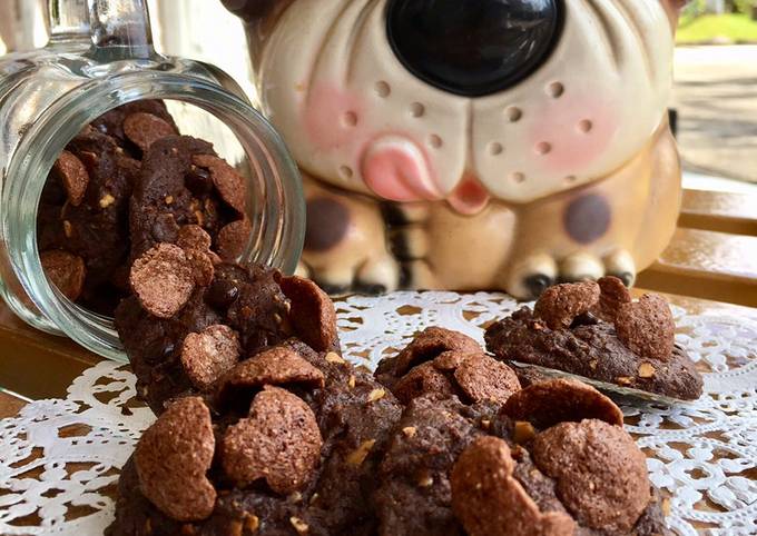 Resep Kue Kering Choco Crunch / Choco Crunch Cookies yang Lezat Sekali