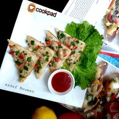 A picture of Bread pizza.