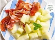Una foto de melon con jamon