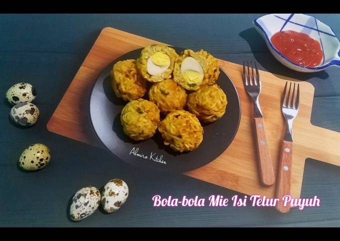 Bola-Bola Mie Isi Telur Puyuh 👩‍🍳