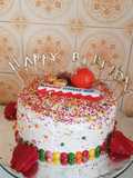 Rainbow cake aux oeufs de paques