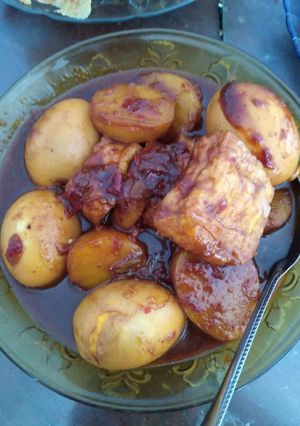 Foto resep Semur tahu telur kentang a la mertua