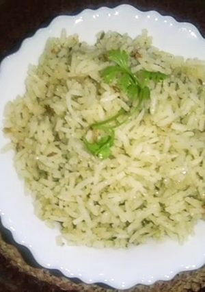 A picture of Palak Pulao.