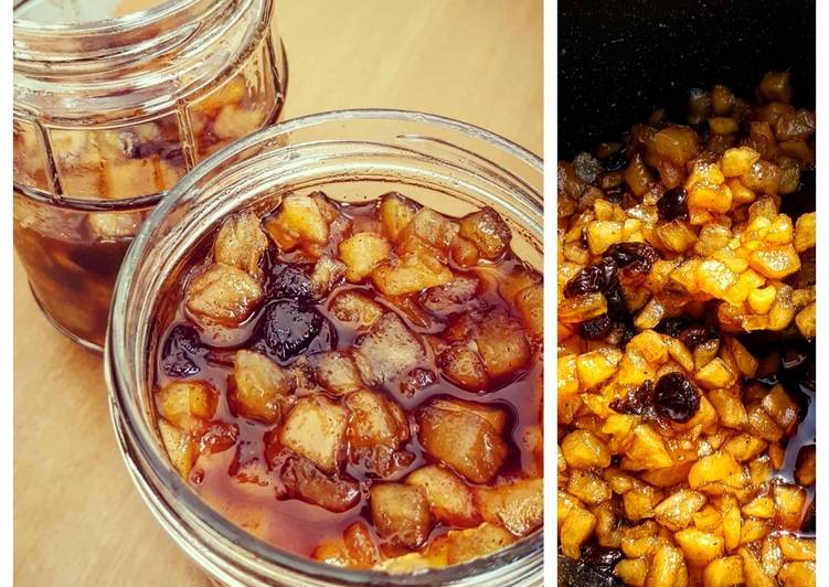 Steps to Make Award-winning Apple Pie Raisins Preserve Jam