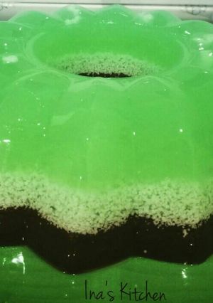 Foto resep Puding Lumut Pandan Cokelat