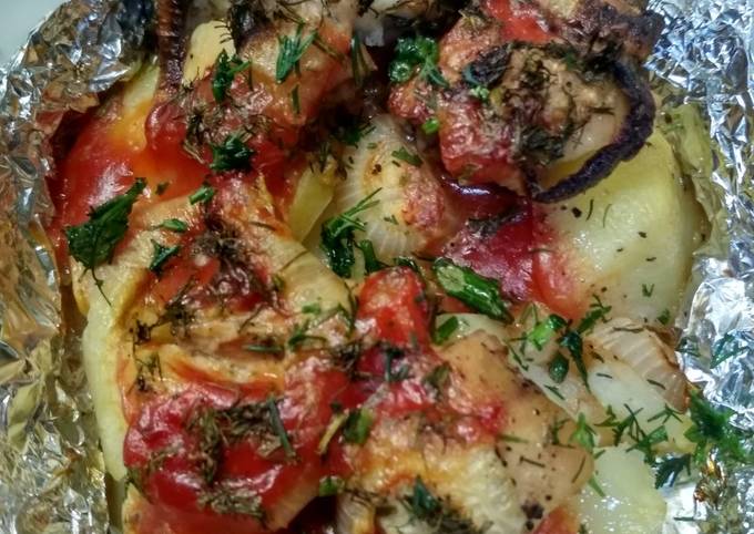 Куриные ножки с картошкой в духовке: рецепт ресторанного блюда